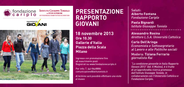 Invito RAPPORTO GIOVANI 18nov13