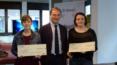 Premiazione ReStartAlp Evelina Felisatti Alessandro Garrone Sara Armellino