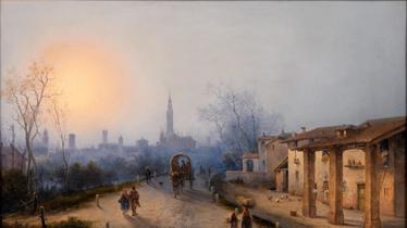Felice Giuseppe Vertua, Veduta di Cremona dalla cappella di San Rocco