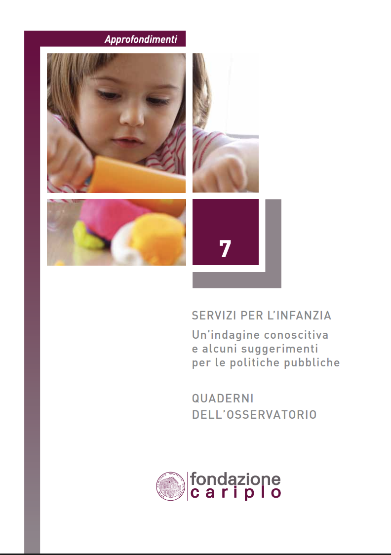 SERVIZI PER L’INFANZIA – QUADERNO n.7